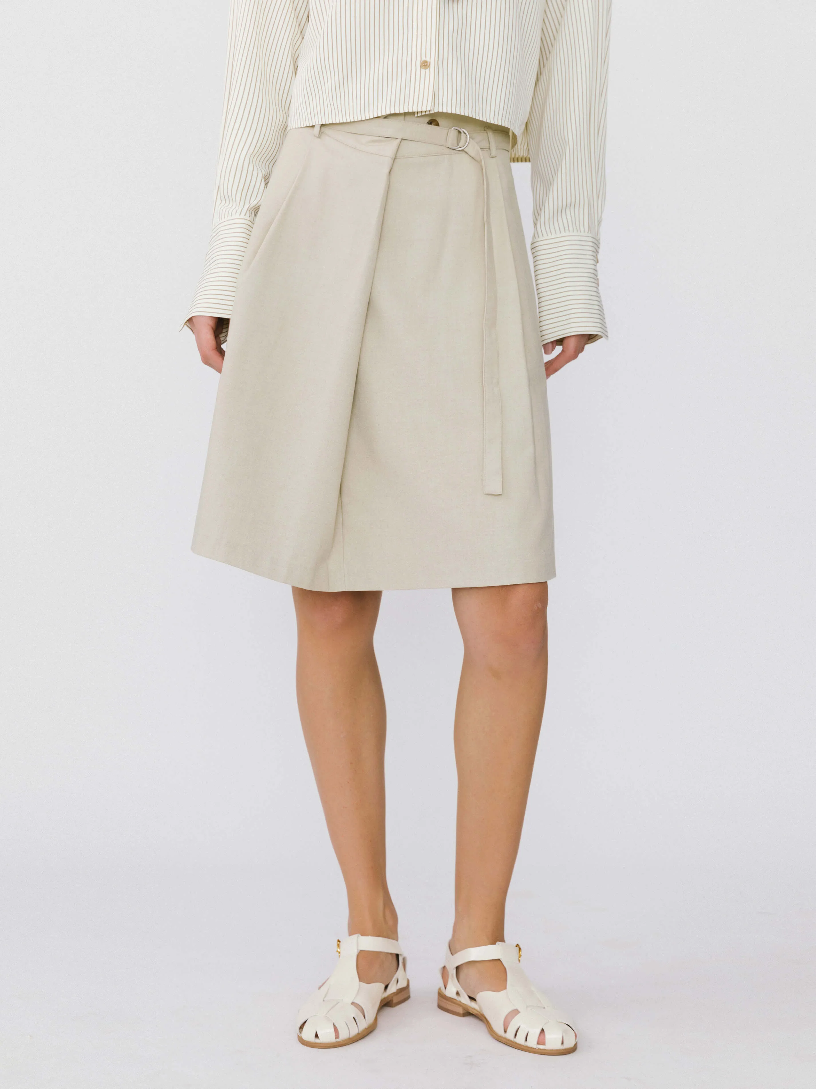 A-line Round Skirt with Wool Blend