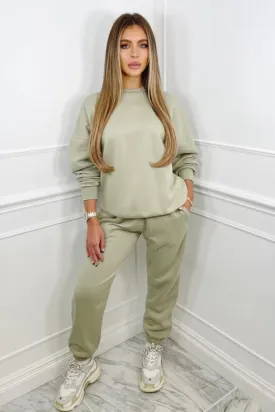 Basic sage sweater essential loungewear set