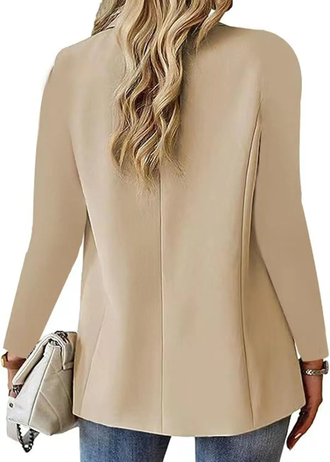 Blazers for Women 2025 Summer Lightweight Business Casual Open Front Long Sleeve Suit Jackets Slim Fit Jackets