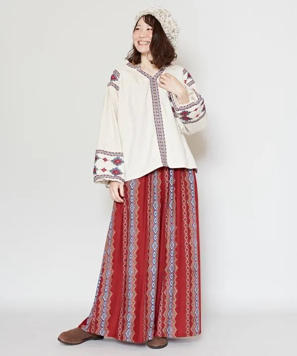 Bohemian Style Wide Leg Trousers