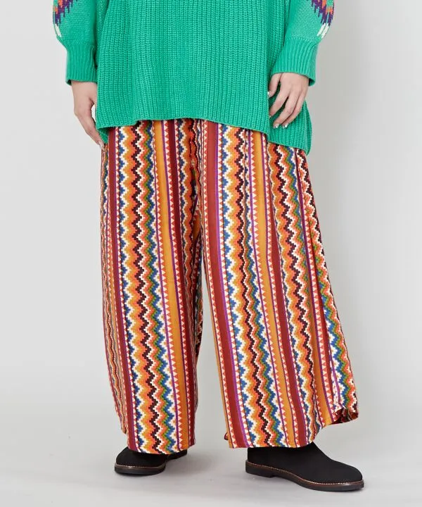 Bohemian Style Wide Leg Trousers