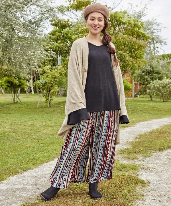 Bohemian Style Wide Leg Trousers