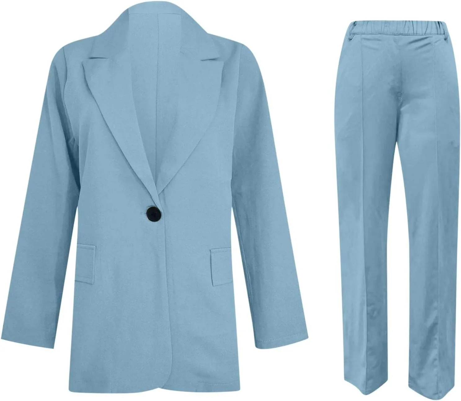 ChicCrate Blazer Sets Women 2 Piece Outfits Dressy Pant Suits Business Casual Outfits Loose Pants Work Clothing