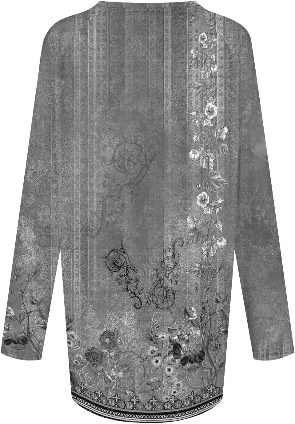 COTECRAM Women Long Sleeve Shirts V Neck Long Loose Fit Tunic Tops Casual Spring Fashion Outfits Trendy Clothes 2025