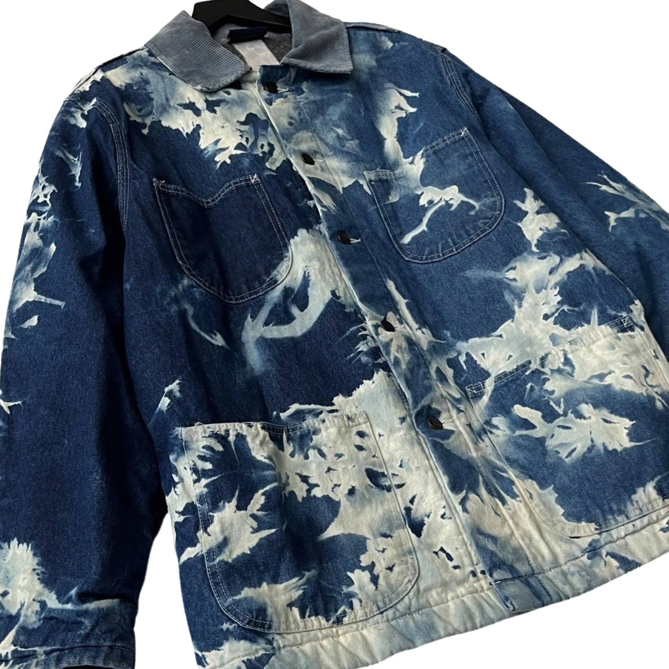 Dickies Vintage Blanket Lined Denim Coat w/Corduroy Collar in Fairbanks / LARGE