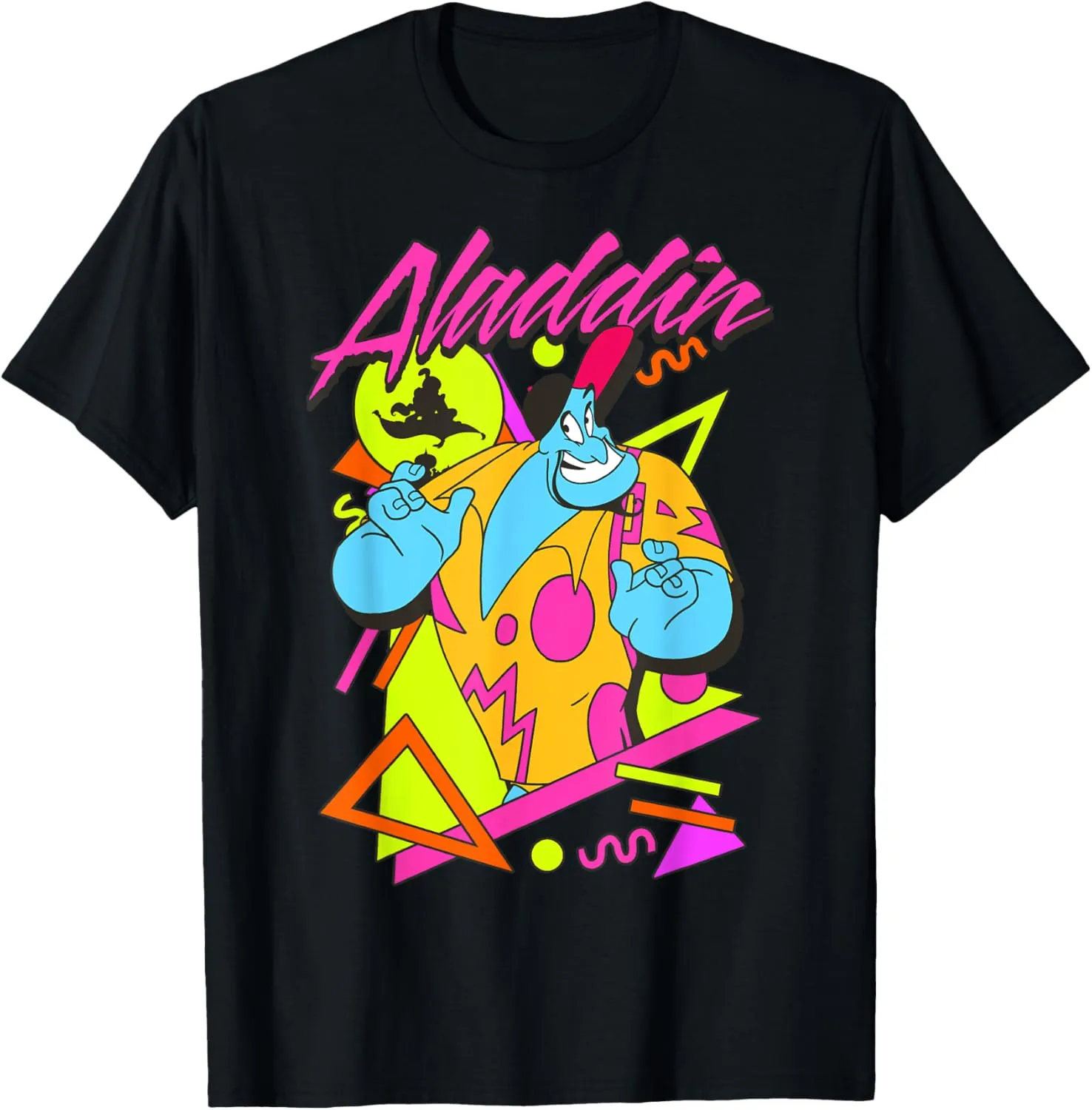 Disney Aladdin Genie 90's Style Retro Vintage Portrait T-Shirt