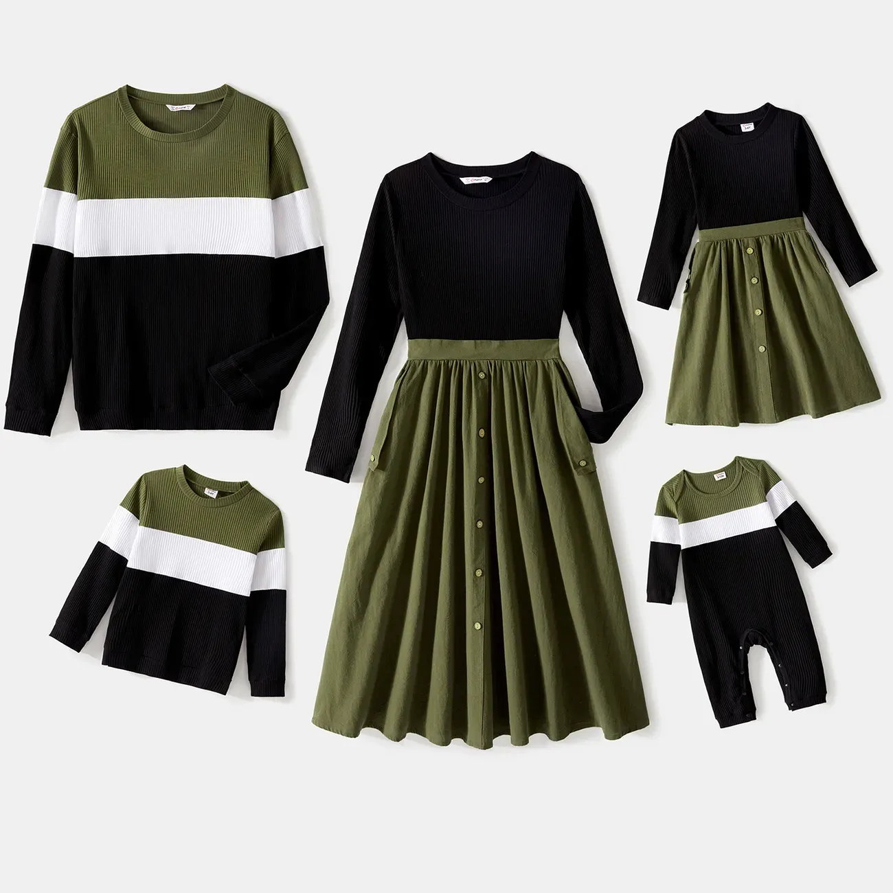 Family Matching Long-sleeve Top (Women M, Men L, Baby 3-6Month)