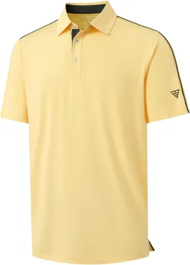 M MAELREG Golf Polo Shirts for Men Short Sleeve Dry Fit Solid Moisture Wicking Casual Performance Collared Mens Polo Shirts