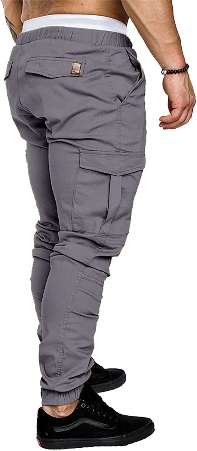 Men Joggers Mens Fashion Joggers Sports Pants Casual Cotton Cargo Pants Gym Sweatpants Trousers Mens Casual Cotton