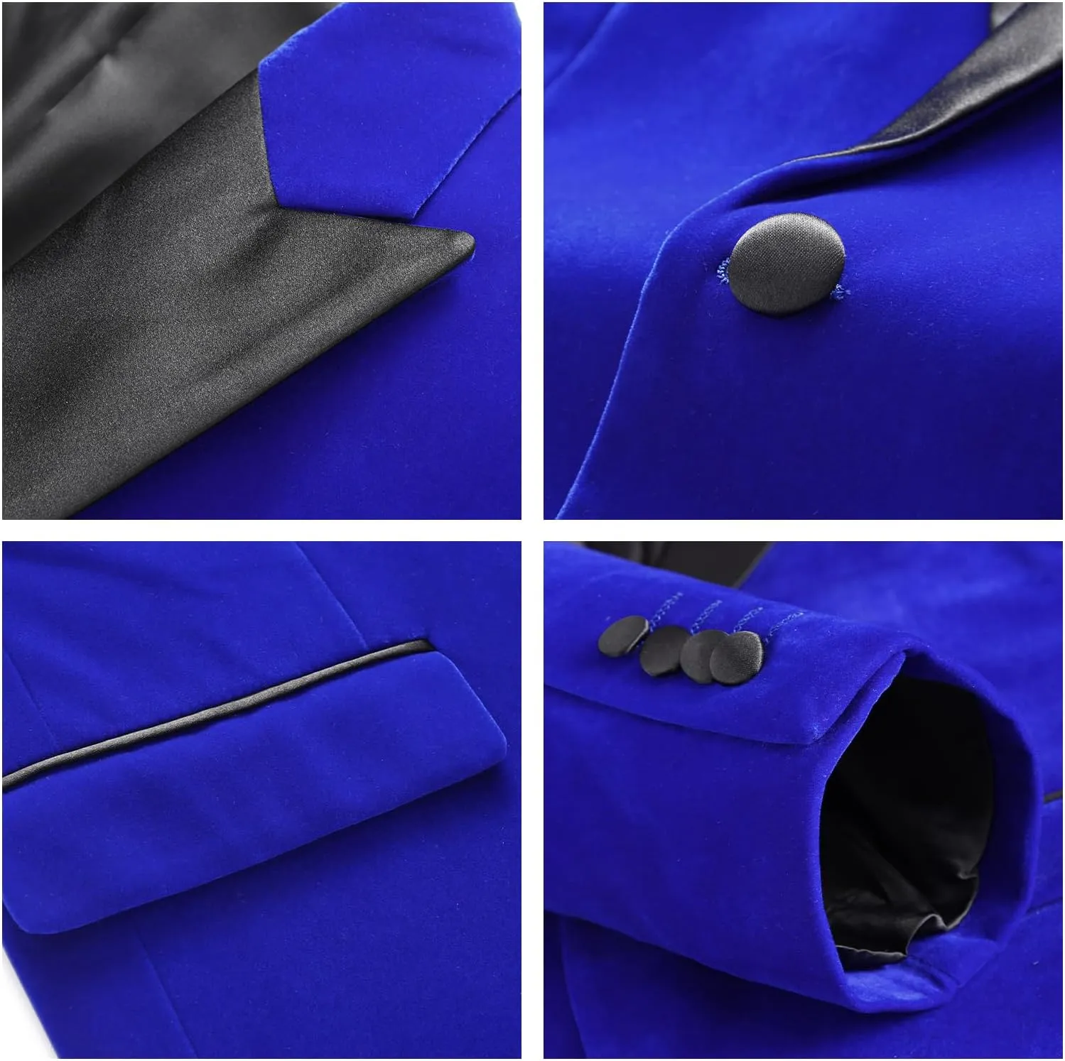 Mens Velvet Suits 2 Piece Slim Fit for Men Tuxedo Blazer Peaked Lapel One Button Wedding Dinner Jacket & Pants Suits