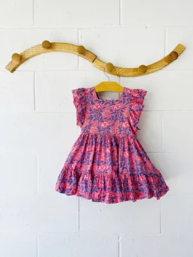 Pink Chicken Floral Ruffle Dress, 4 years