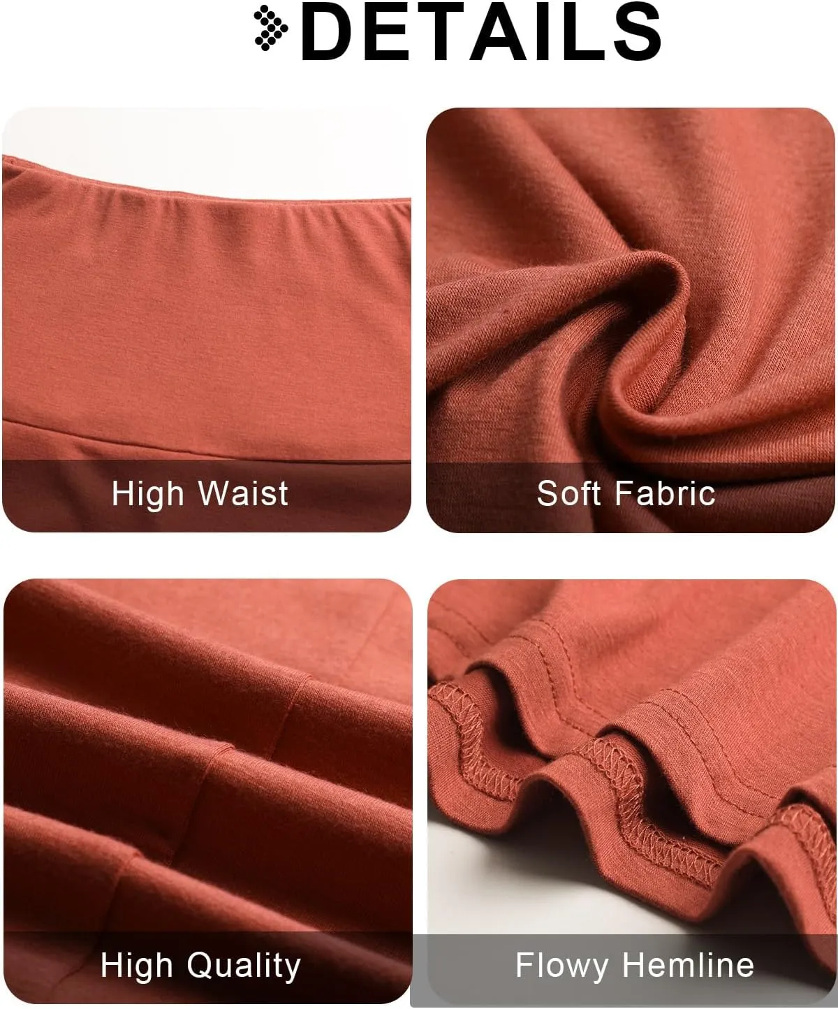 SEAFORM Women's Casual Mid Long Skirts Stretchy Ultra-Soft Flowy Maxi Formal Skirts High Waist Lounge Skirts for Women