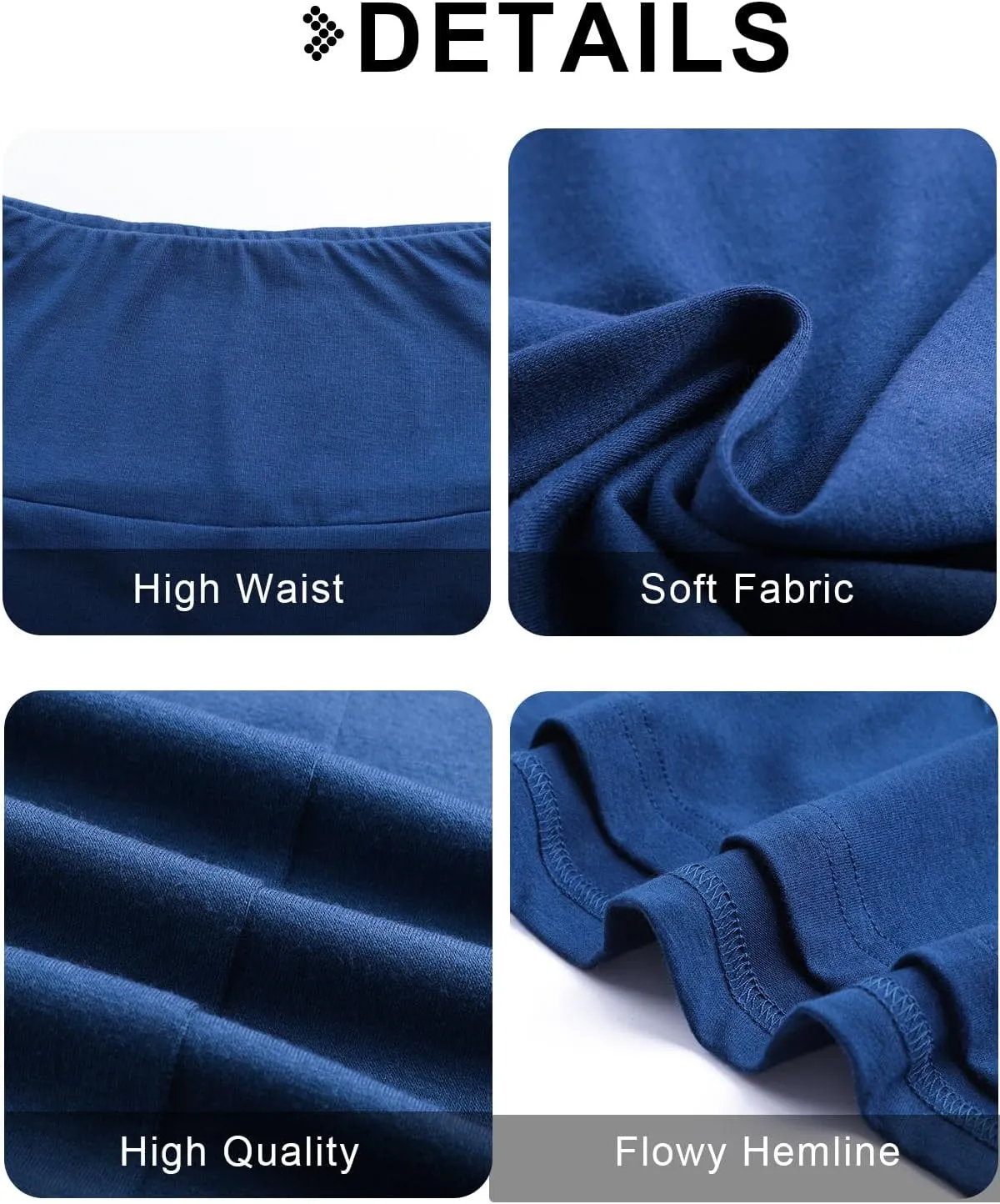SEAFORM Women's Casual Mid Long Skirts Stretchy Ultra-Soft Flowy Maxi Formal Skirts High Waist Lounge Skirts for Women