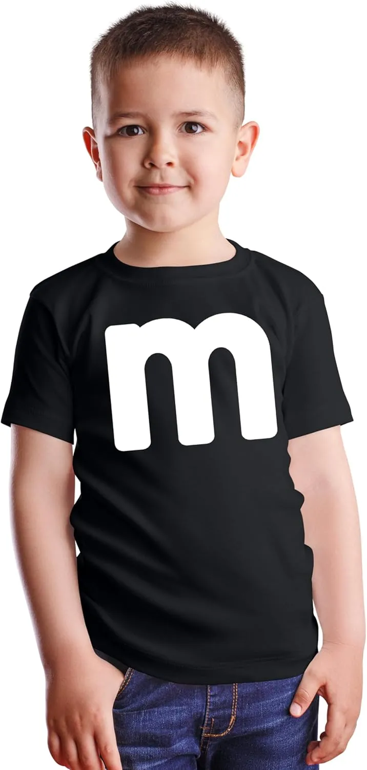 Unisex Youth Letter M Halloween Costumes T-Shirt for Boys/Girl | Funny Cool Graphic Tee Shirts Idea