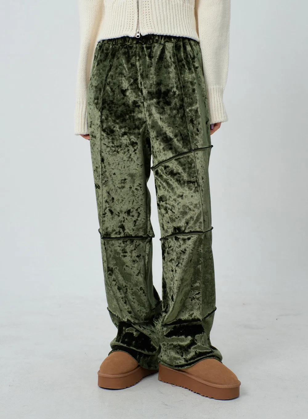Velvet Wide Leg Pants CJ303