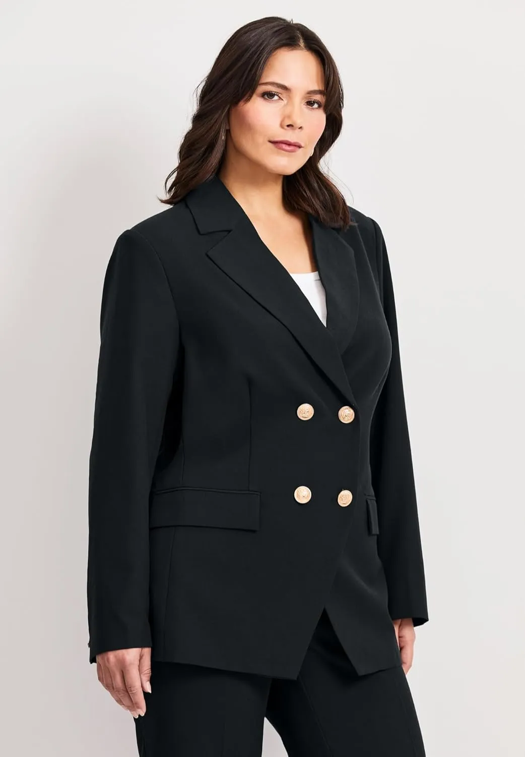 Women's Plus Size Cool Hand Double Breasted Blazer